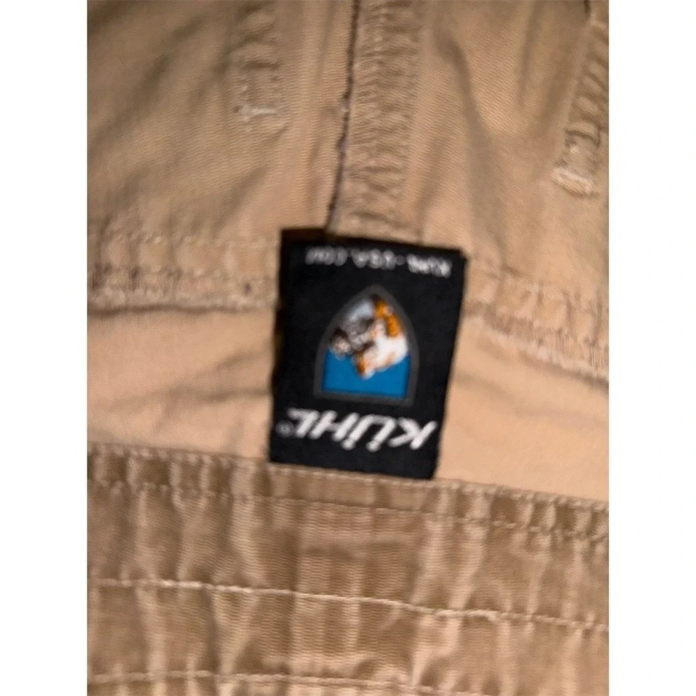 KÜHL Mens Utility Work Pants Khaki Tan Straight Leg Reinforced Knees 36x30